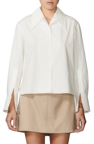 Commission + Alma Cotton Blend Button-Up Shirt