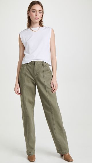 Frame + High Rise Relaxed Trousers