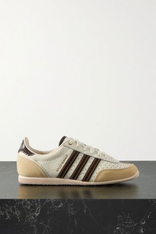 Adidas x Wales Bonner + Japan Suede-Trimmed Leather Sneakers