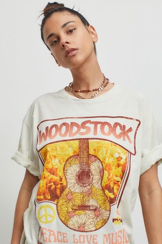 Urban Outfitters + Woodstock Graphic T-Shirt Dress