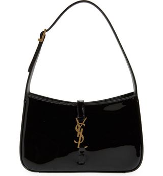 Saint Laurent + Le 5 à 7 Patent Leather Hobo