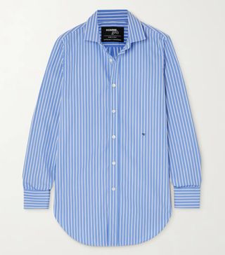 Hommegirls + Striped Cotton-Poplin Shirt