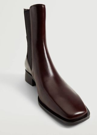 Mango + Leather Chelsea Ankle Boots