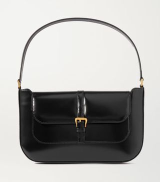 BY FAR + Miranda Glossed-Leather Shoulder Bag