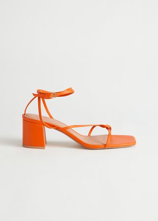 & Other Stories + Strappy Heeled Leather Sandals