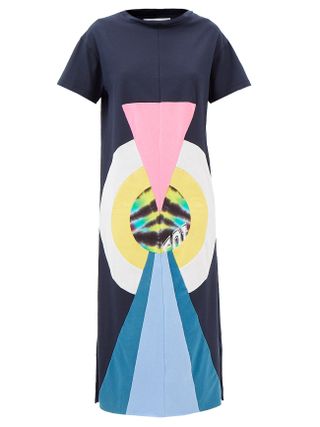 Connor Ives + Patchwork Upcycled Cotton T-Shirt Dress