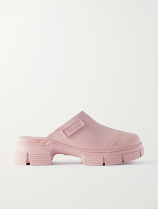 Ganni + Recycled Rubber Platform Mules