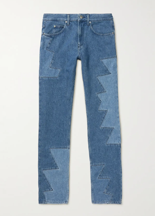 Isabel Marant + Jeilan Straight-Leg Patchwork Jeans