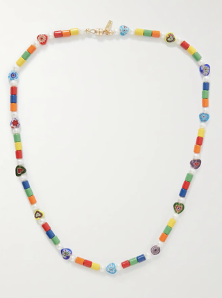 éliou + Selma Pearl, Glass and Enamel Beaded Necklace