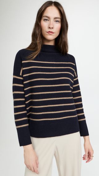 Vince + Breton Stripe Cashmere Sweater