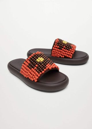 Mango + Printed Platform Sandals