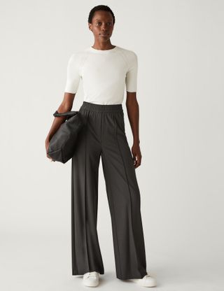 M&S Collection + Wide Leg Trousers