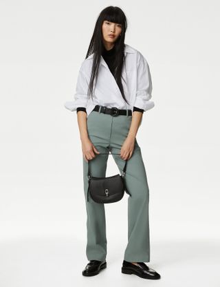 M&S Collection + Cotton Rich Straight Leg Chinos