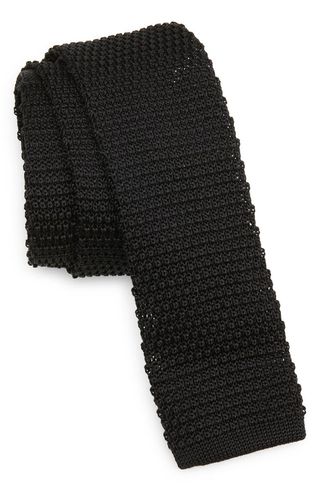 Nordstrom + Cason Solid Knit Silk Skinny Tie