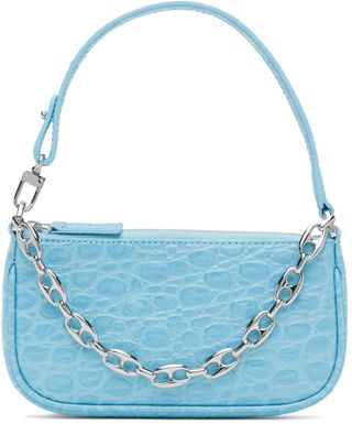 By Far + Blue Croc Rachel Mini Bag
