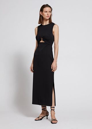 & Other Stories + Fitted Metal Hook Detail Dress