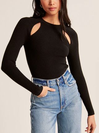 Abercrombie and Fitch + Collarbone Cutout Slim Top