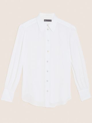 M&S Collection + Collared Long Sleeve Shirt