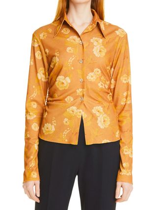 Nanushka + Felda Floral Button-Up Shirt