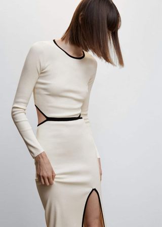 Mango + Knitted Dress With Openings