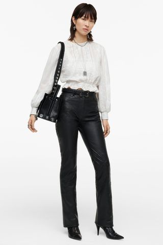 Zara + Limited Edition Leather Trousers
