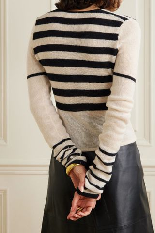 Khaite + Ivy Striped Cashmere Sweater