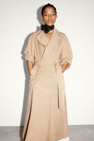Zara + Flowy Belted Trench Coat