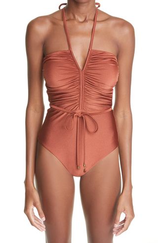 Zimmermann + Andie Ruched One-Piece Swimsuit