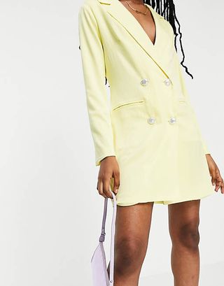 Collective the Label + Tailored Blazer Mini Dress With Crystal Buttons