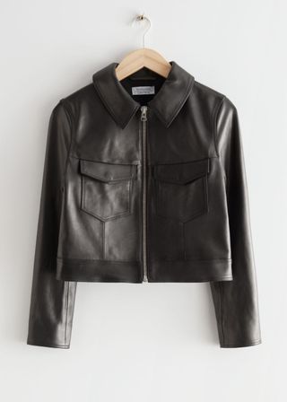 & Other Stories + Fitted Leather Jacket