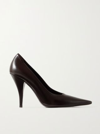 The Row + Lana Leather Point-Toe Pumps