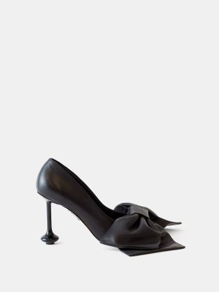 Loewe + Toy 90 Leather Bow Pumps