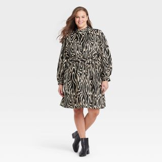Target x Who What Wear + Long Sleeve A-Line Dress