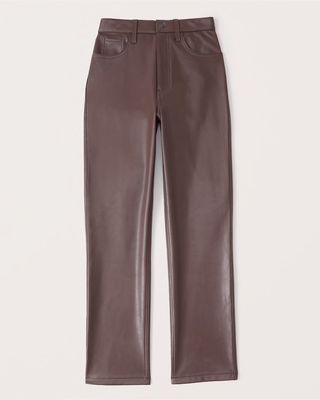 Abercrombie & Fitch + Vegan Leather 90s Straight Pants