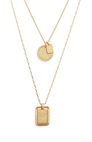 Madewell + Etched Coin Necklace Set