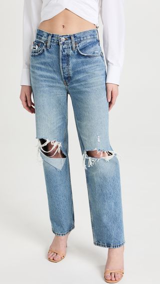 RE/DONE + '90s Crop Low Slung Jeans