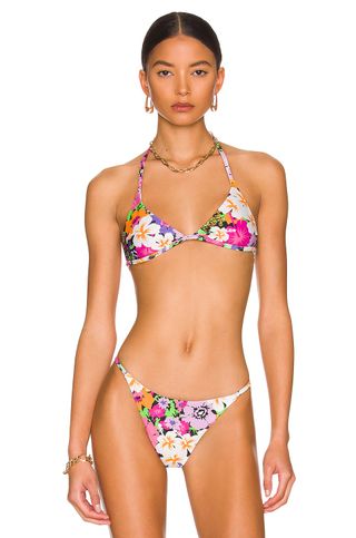 Superdown + Belinda Bikini Top in Floral Multi