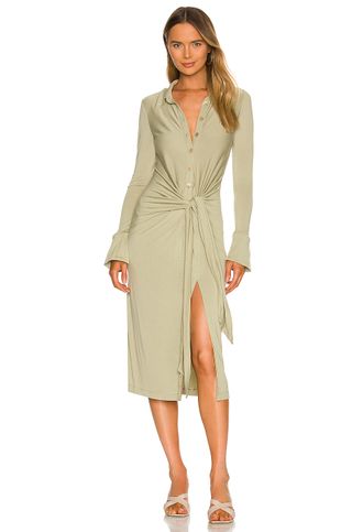Song of Style + Espen Midi Dress in Sage Green