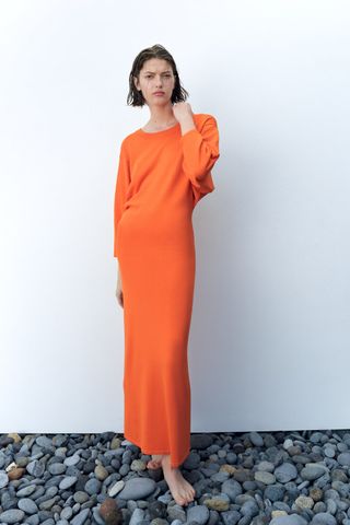 Zara + Open Back Knit Dress