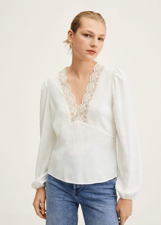 Mango + Embroidered Details Blouse