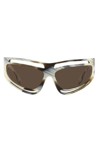 Burberry + 65mm Cutout Frame Sunglasses