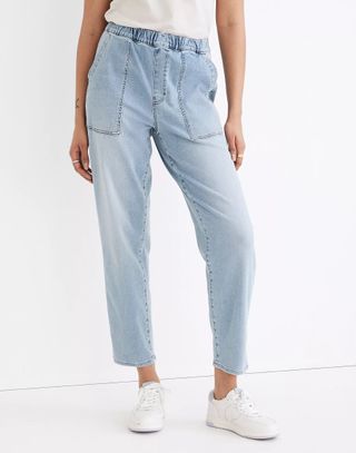 Madewell + Pull-On Relaxed Jeans in Bellview Wash