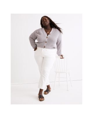 Madewell + The Plus Curvy Perfect Vintage Jean in Tile White