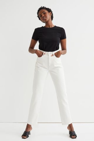 H&M + Mom Loose Fit Ultra High Jeans
