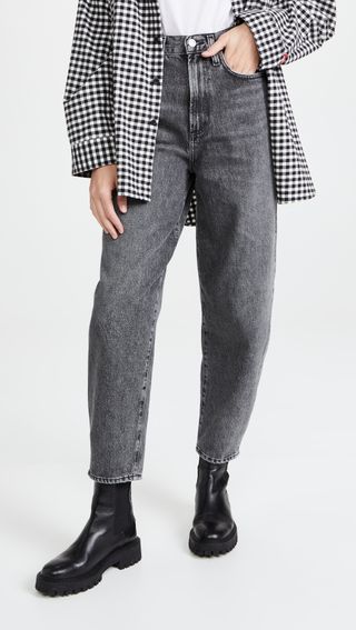 AGOLDE + Balloon Ultra High Rise Curved Taper Jeans