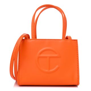 Fashionphile + Telfar Vegan Leather Small Shopping Bag Orange