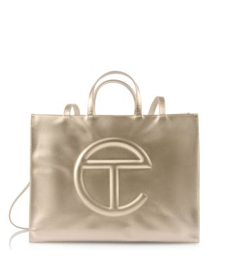 Telfar + Large Shopping Bag in Gold