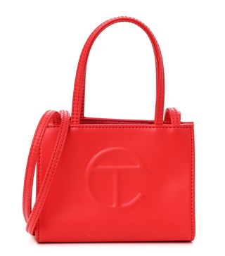 Fashionphile + Telfar Vegan Leather Small Shopping Bag Red