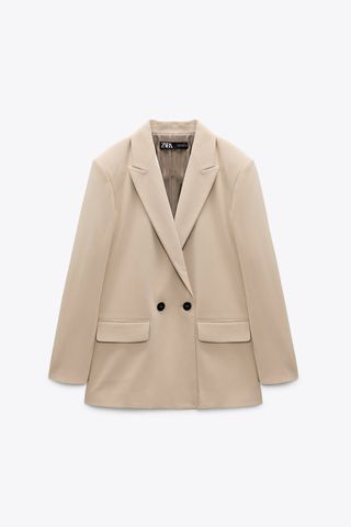 Zara + Oversized Double Breasted Jacket