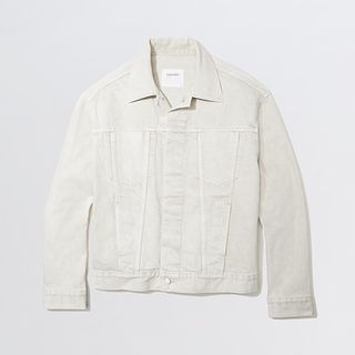 Calvin Klein + Standards Unbleached Marble Dye Concealed Placket Jacket
